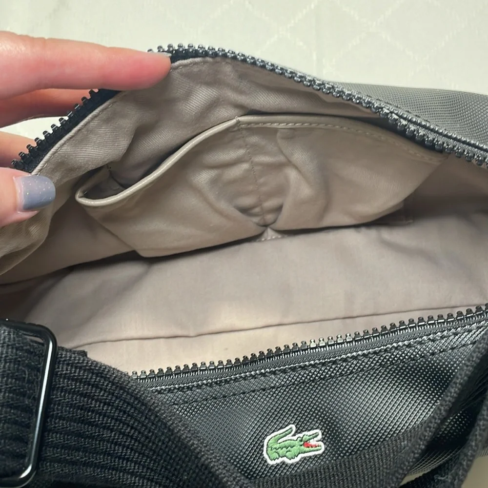 Lacoste Black Nylon Shoulder Bag